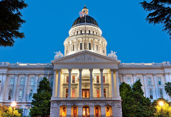 California State Capitol Building at Dusk